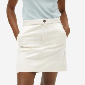 Everlane Canvas Stamp Mini Skirt in Cream